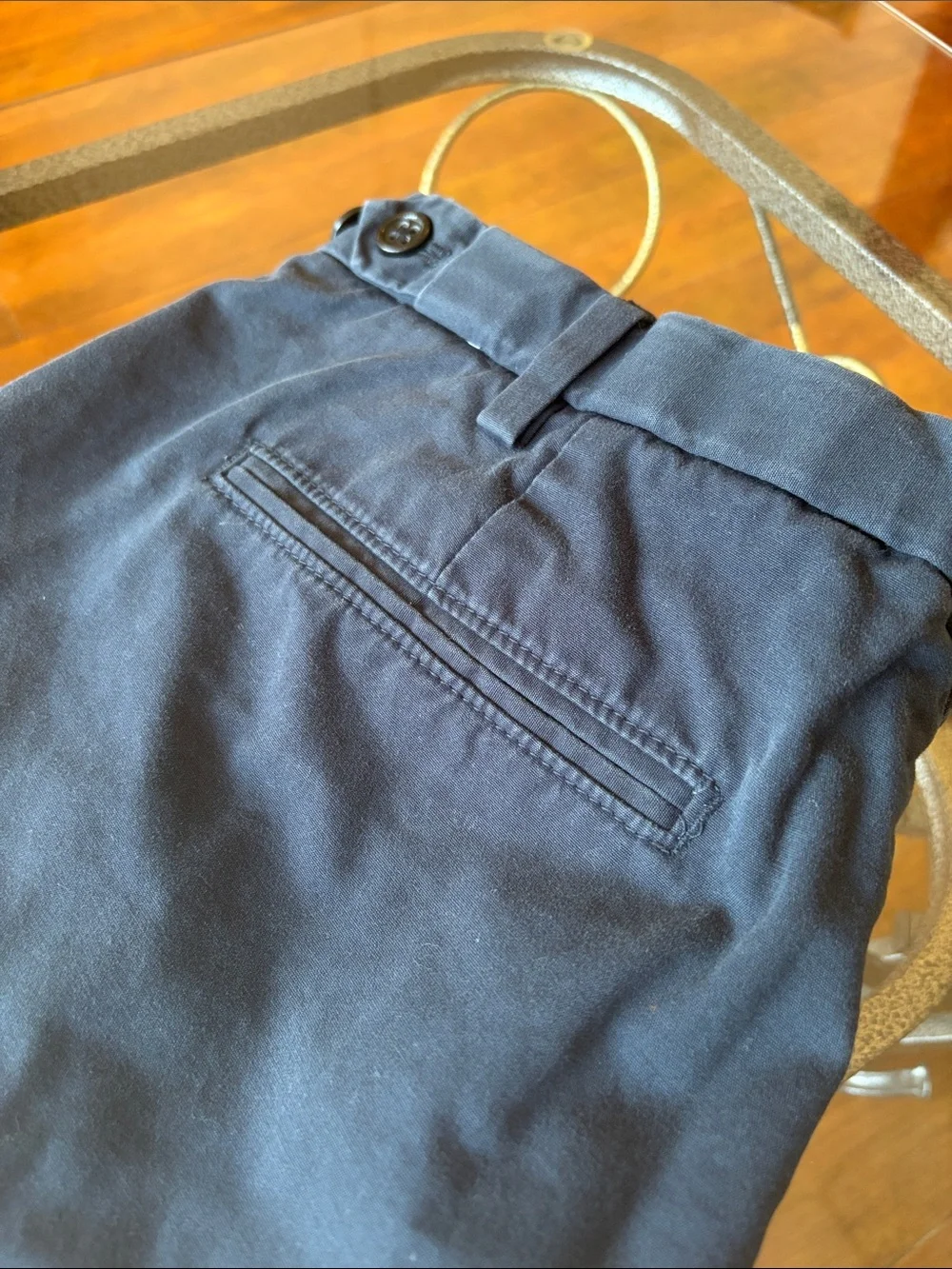 Banana Republic Men's Navy Flat-Front Shorts